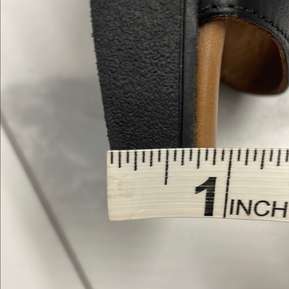 Bueno Jianna Black Platform Leather Sandals with Adjustable Ankle Strap - Picture 11 of 13